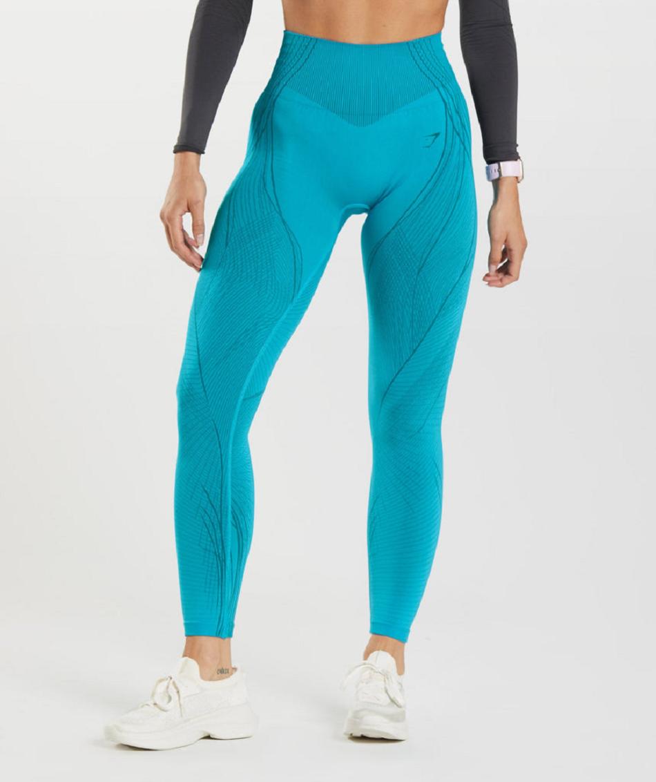 Gymshark Apex Seamless Ženske Tajice Tamno Sive Plave Plave | HR 4086JPQ